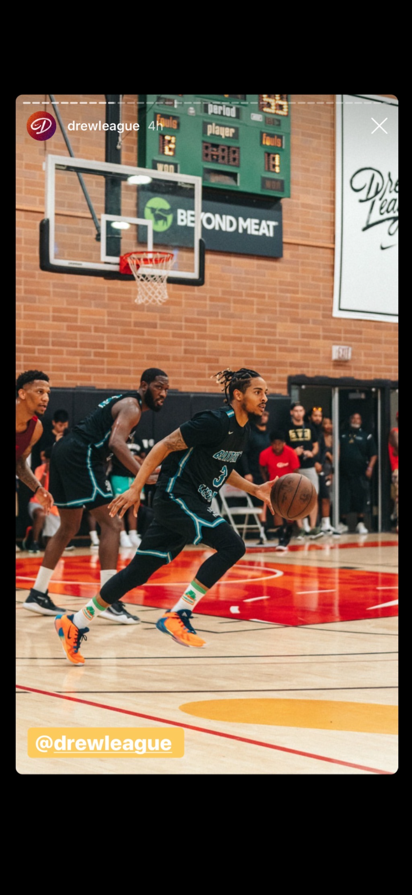 Training footage showing basketball development work in the gym.