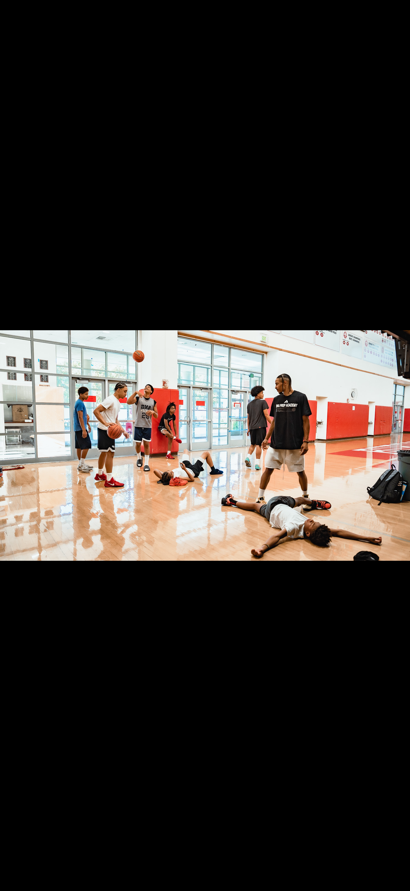 Youth player working through drills in a WE TRAIN TO WINN training block.